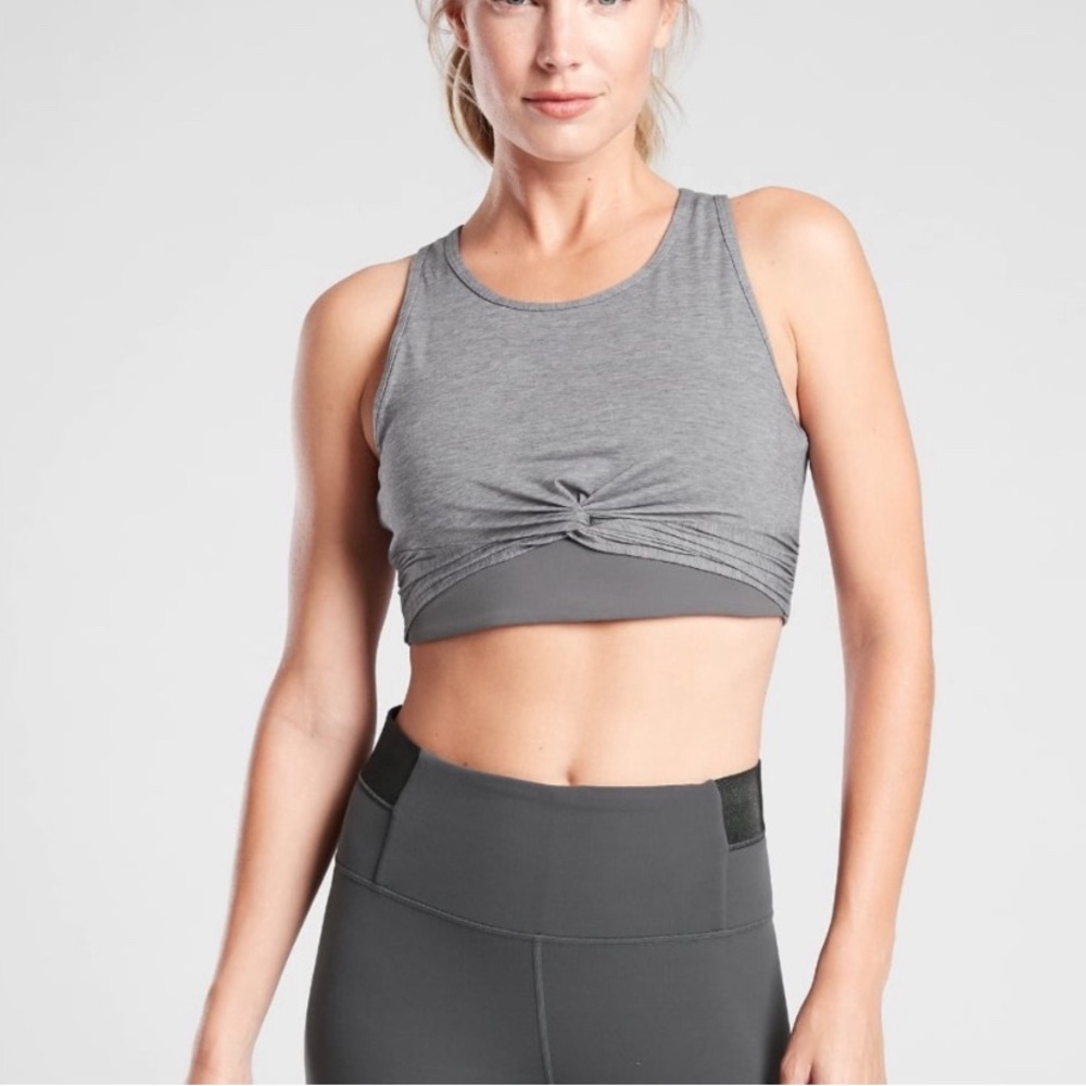 Athleta Crop Top Twist Front